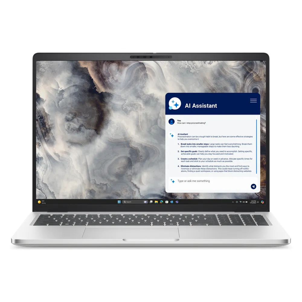 Dell Pro 16 Plus PB16250 Laptop, Intel Core Ultra 5 235U Processor, 8GB RAM, 512GB SSD, 16" FHD+ Display, DOS, English & Arabic Backlit Keyboard, 1 Year Warranty | D-16-8-512-DOS