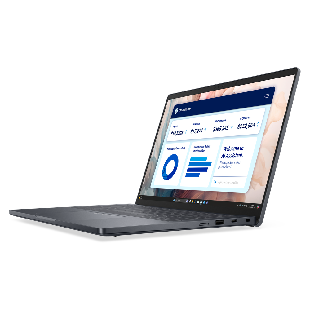Dell Pro 14 Premium PA14250 Laptop, Intel Core Ultra 7 266V Processor, 16GB RAM, 512GB SSD, 14" FHD Display, DOS, English & Arabic Keyboard, 3 Year Warranty | Dell-PRO14P-16-512-DOS