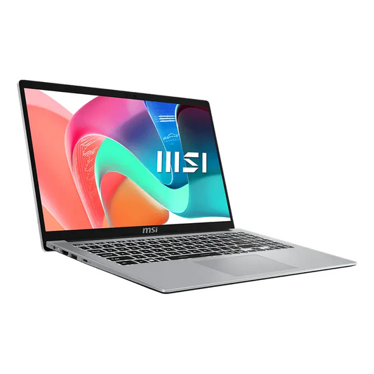 MSI Modern 15 Business Laptop, Intel Core 7 150U Processor, 16GB DDR4 RAM, 512GB SSD, Integrated Intel Graphics, 15.6" FHD Display, Windows 11 Home, Wi-Fi 6E, Bluetooth v5.3, English & Arabic Backlit Keyboard, 1 Year Warranty | 9S7-15S112-860
