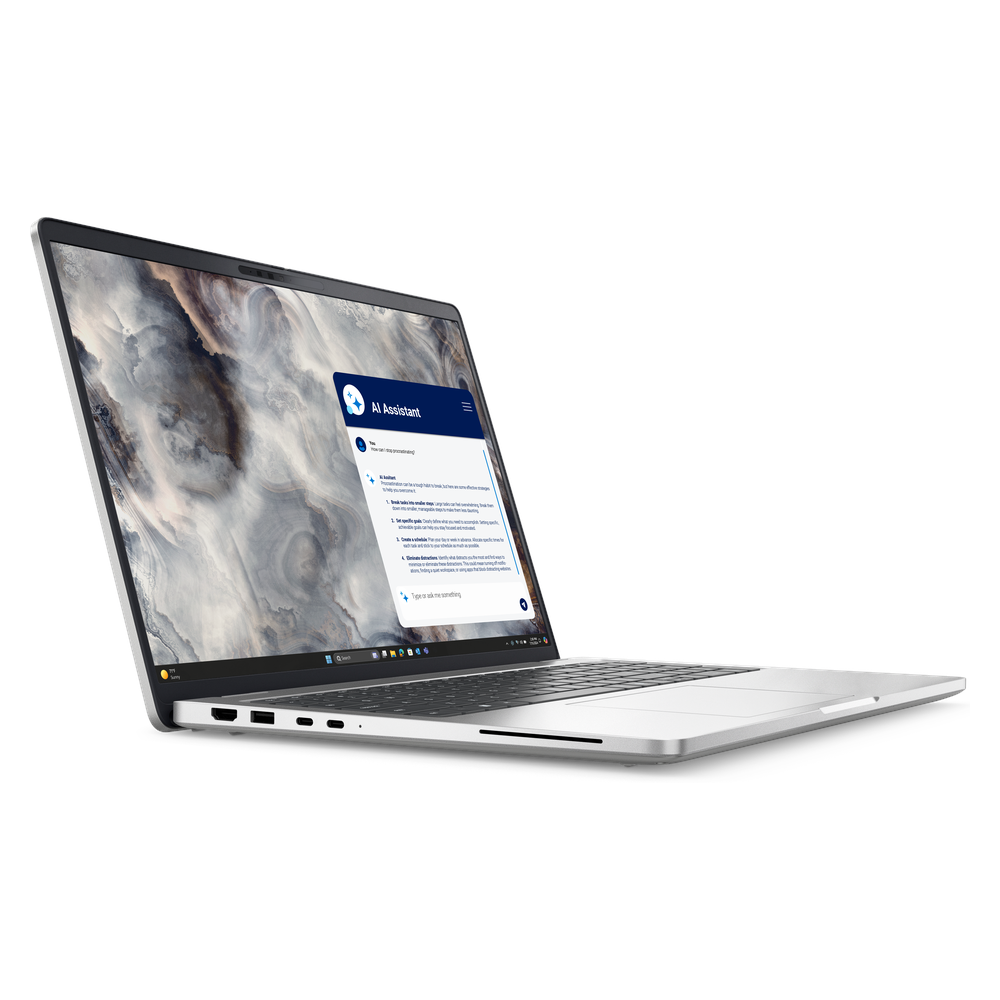 Dell Pro 16 Plus PB16250 Laptop, Intel Core Ultra 7 265U Processor, 16GB RAM, 1TB SSD, 16" FHD+ Display, DOS, English & Arabic Backlit Keyboard, 1 Year Warranty | P-16250-U7-16-1T-DOS-ARB